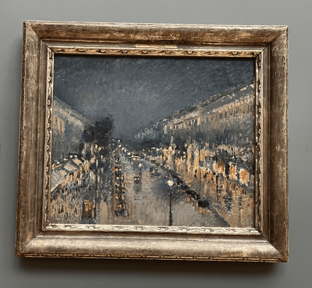 The Boulevard Montmartre at Night – Pissaro
